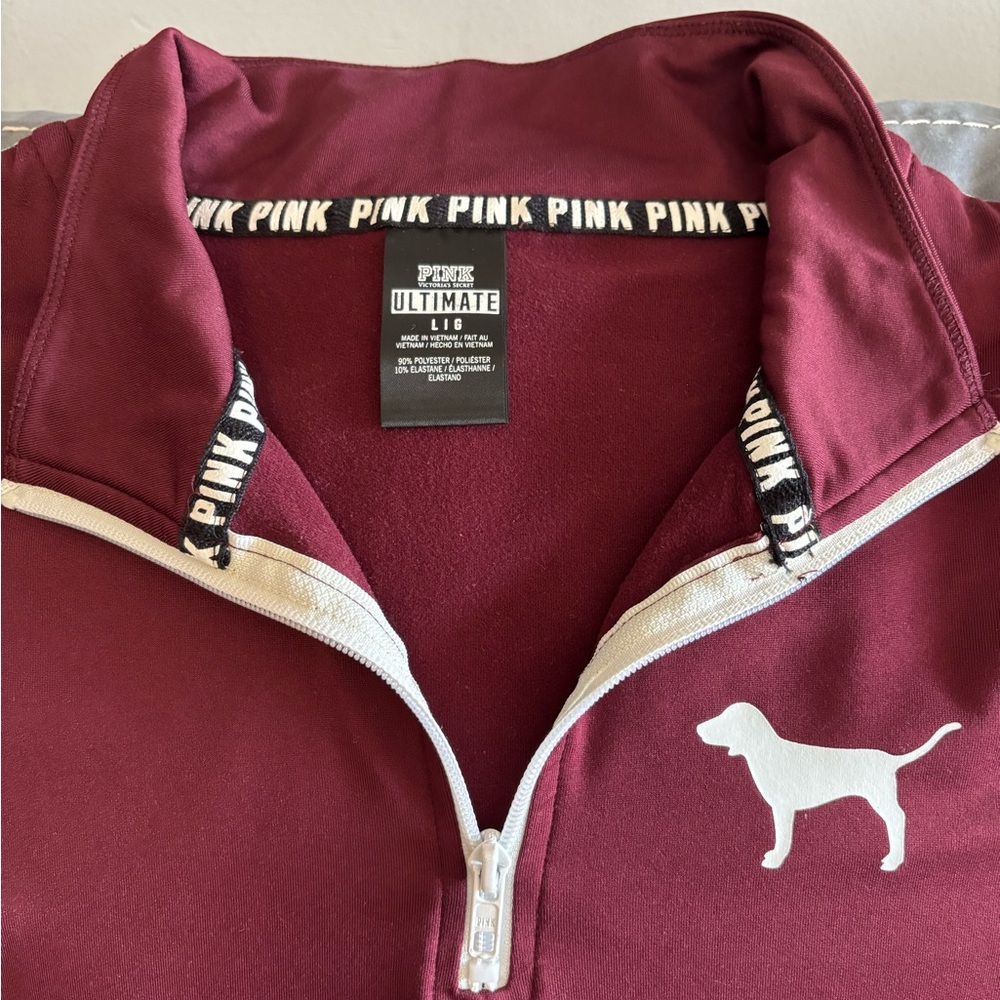 Victoria's Secret Maroon and White Sweatshirt